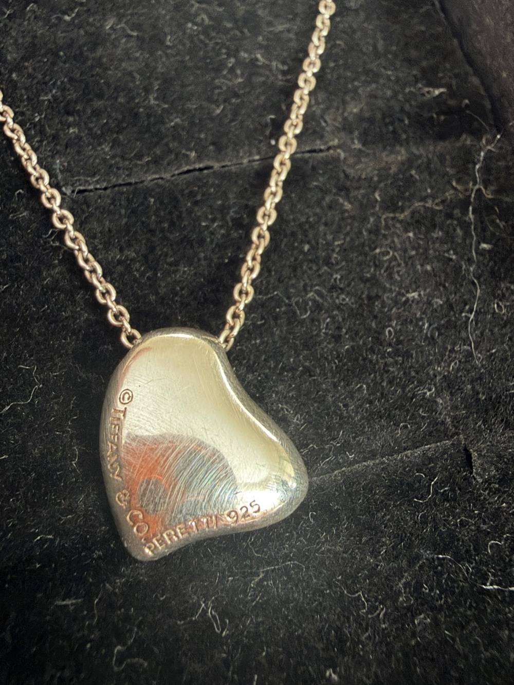 Auth TIFFANY & Co Paloma Picasso Sterling Silver Full Heart Pendant - Picture 3 of 13
